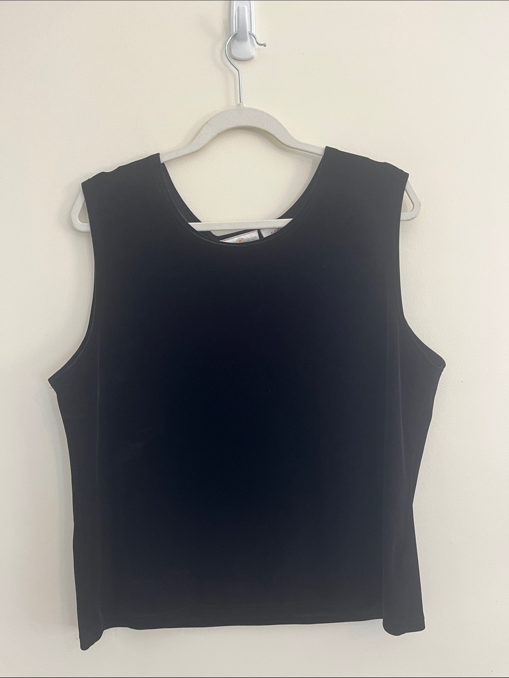 Vintage Worthington Velvet Sleeveless Top Black Witchy Whimsigoth Dark Romantic